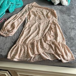 Pink and white floral dress